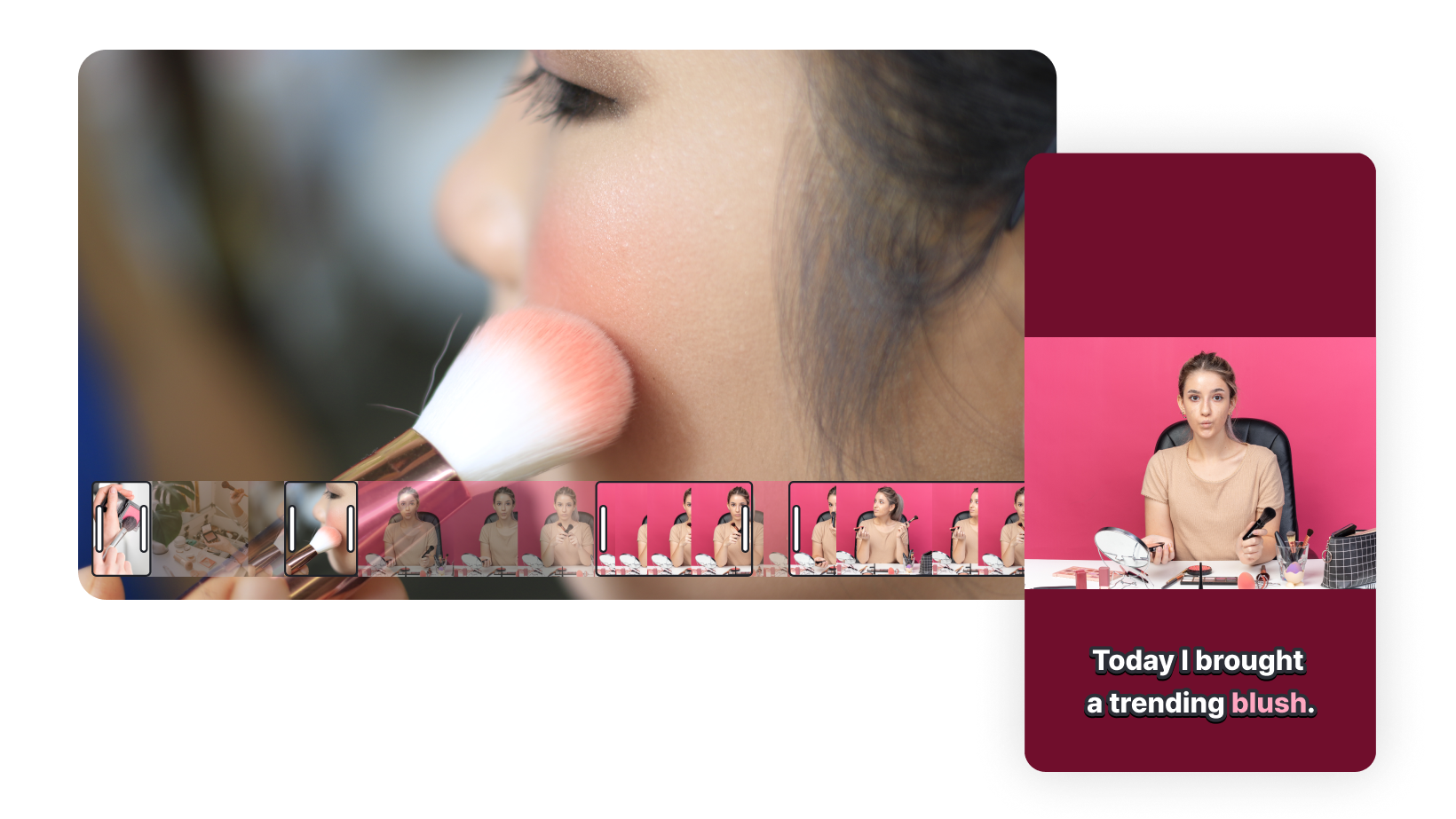 후킹 요소를 중심으로 클립들을 재조합해요